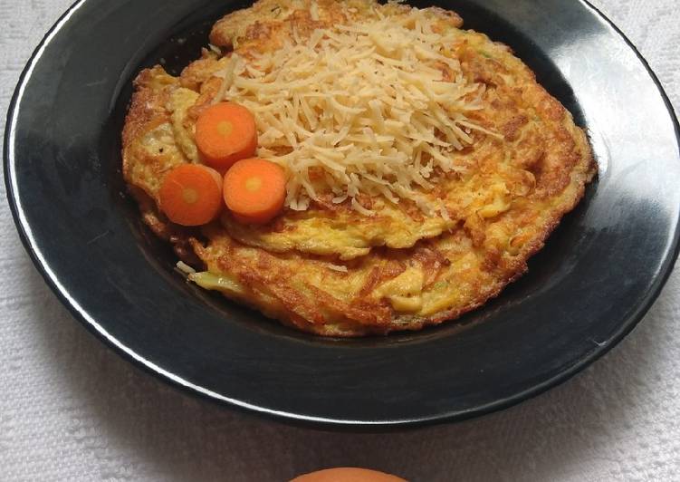 Omelet wortel keju