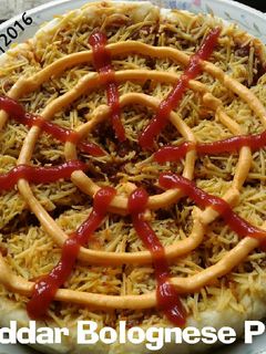 Foto resep Cheddar Bolognese Pizza