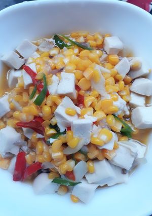 Foto resep Oseng jagung tahu
