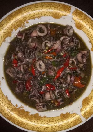 Foto resep Cumi hitam pedas manis