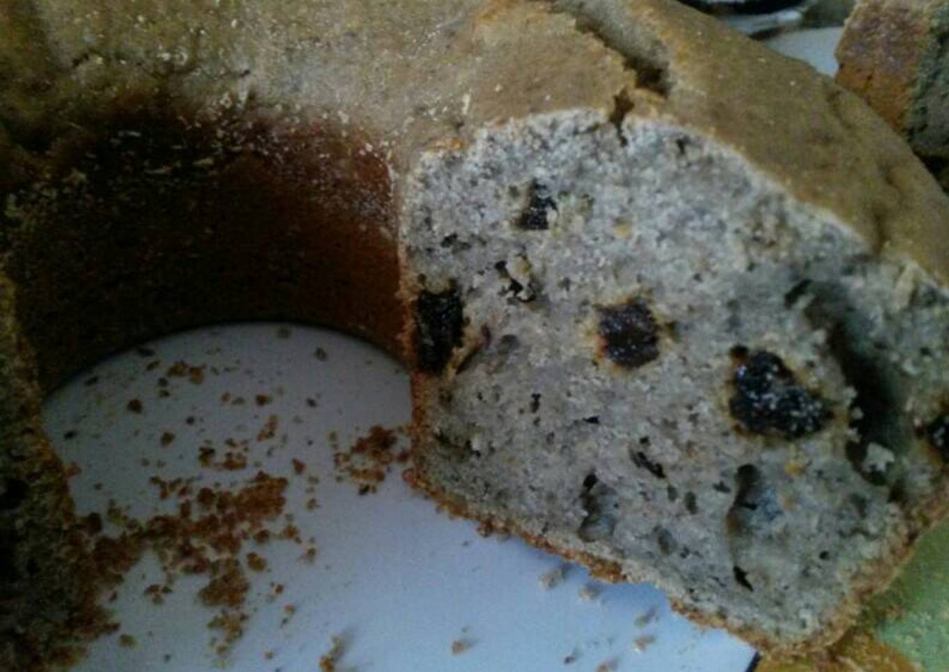 Torta de lentejas con ciruelones