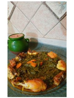 عکسی از دستور خوراک اسفناج با مرغ