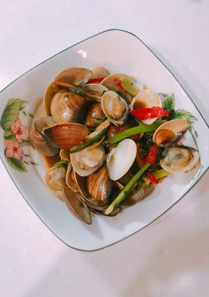 九層塔炒蛤蠣 的食譜成品照片