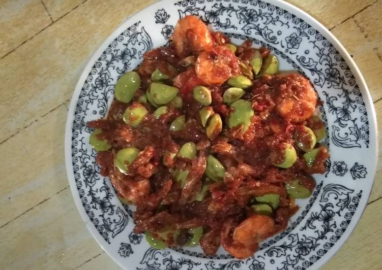 Resep Sambal teratai (teri udang petai), Enak Banget