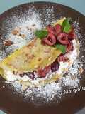 Crepes con ricotta, ciliegie e noci