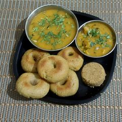 Dal batti & Gatte ki sabji A picture of Dal batti & Gatte ki sabji.