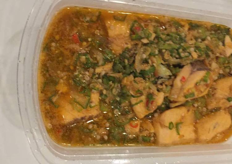 Okro soup with chicken