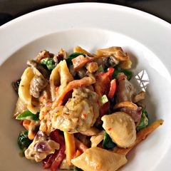 Chicken Creamy Stirfry Pasta A picture of Chicken Creamy Stirfry Pasta.