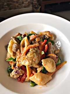 A picture of Chicken Creamy Stirfry Pasta.