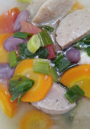 Foto resep Sop bakso dengan kacang merah
