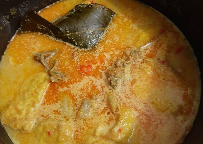 Resep mudah membuat Sayur Tahu Santan yang sesuai selera