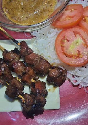 Foto resep Sate Daging dengan Saus Kacang