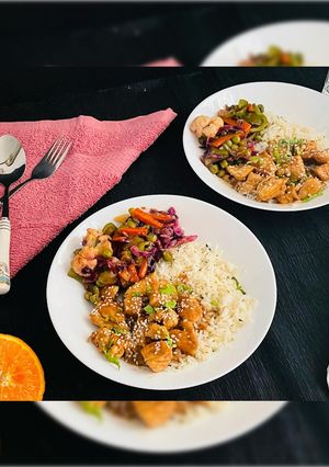 A picture of Teriyaki Chicken Rice Bowls.