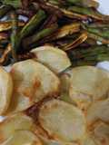 Finocchi,zucchine,patate,pollo in friggitrice ad aria (airfryer)