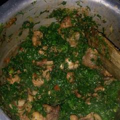 Beef Stew mixed with Sukuma wiki A picture of Beef Stew mixed with Sukuma wiki.
