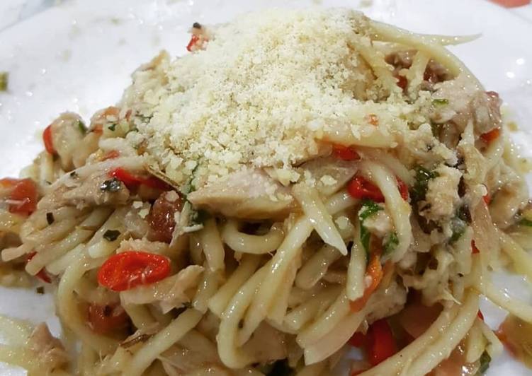 Resep Spicy Tuna Spaghetti, Bisa Manjain Lidah
