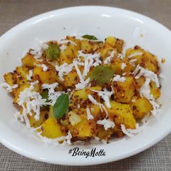 A picture of Sweet Potato Poriyal.