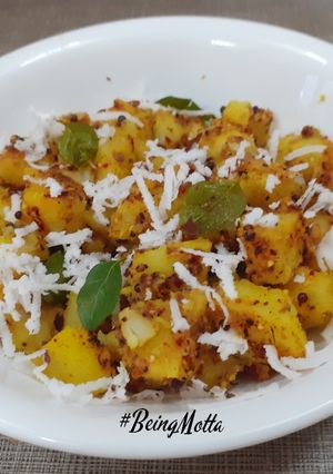 A picture of Sweet Potato Poriyal.