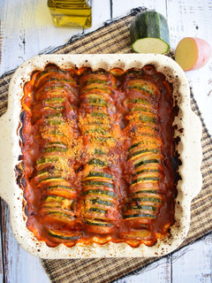 Una foto de Gratín de verduras al horno