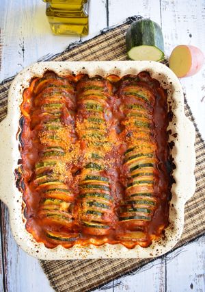 Una foto de Gratín de verduras al horno