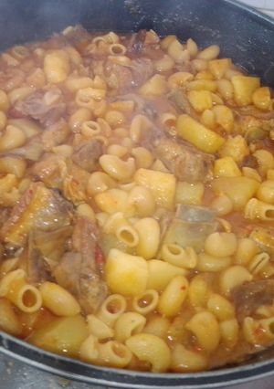 Una foto de Carne con pasta 🍲