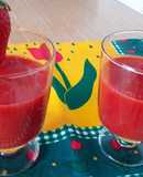 Batido de fresa, manzana y jengibre