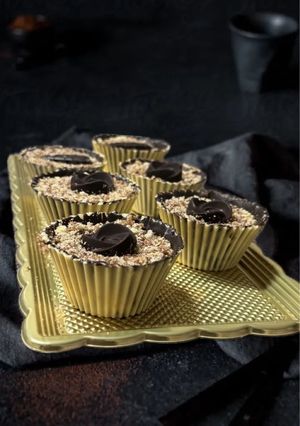 Foto de Conchas de Chocolate com Creme de Pistache