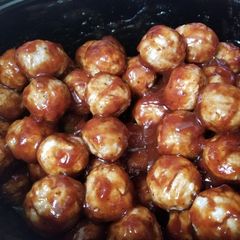 A picture of Crockpot BBQ Meatballs.