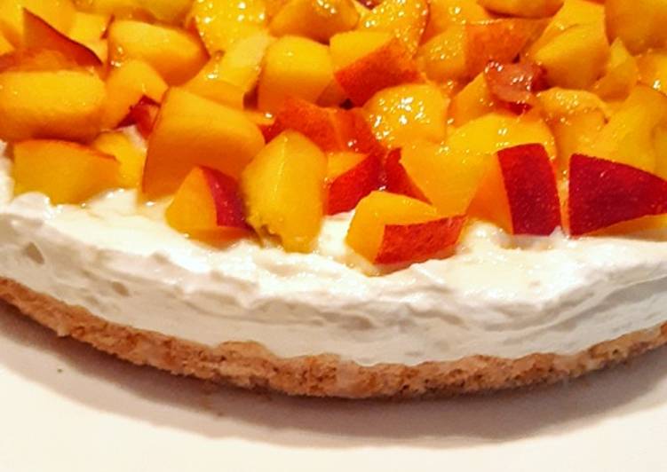 Cheesecake alle Pesche con Yogurt e Ricotta