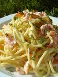 Spaghetti with Fresh Salmon
