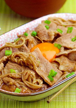 《好菜網》日式松茸佃煮肉片 的食譜成品照片