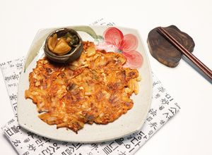 Foto resep Kimchi jeon. Rahasia pancake kimchinya Korea