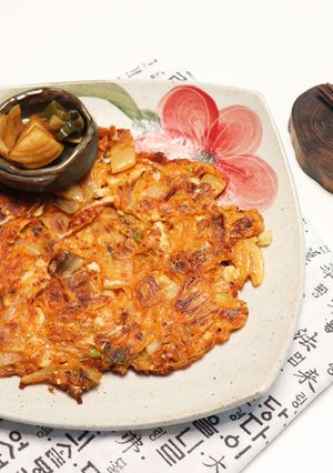 Foto resep Kimchi jeon. Rahasia pancake kimchinya Korea