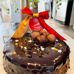 A picture of Baked Nuttela cheesecake.