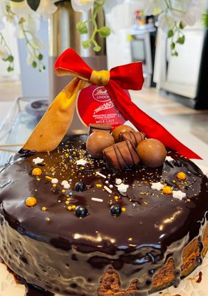 A picture of Baked Nuttela cheesecake.
