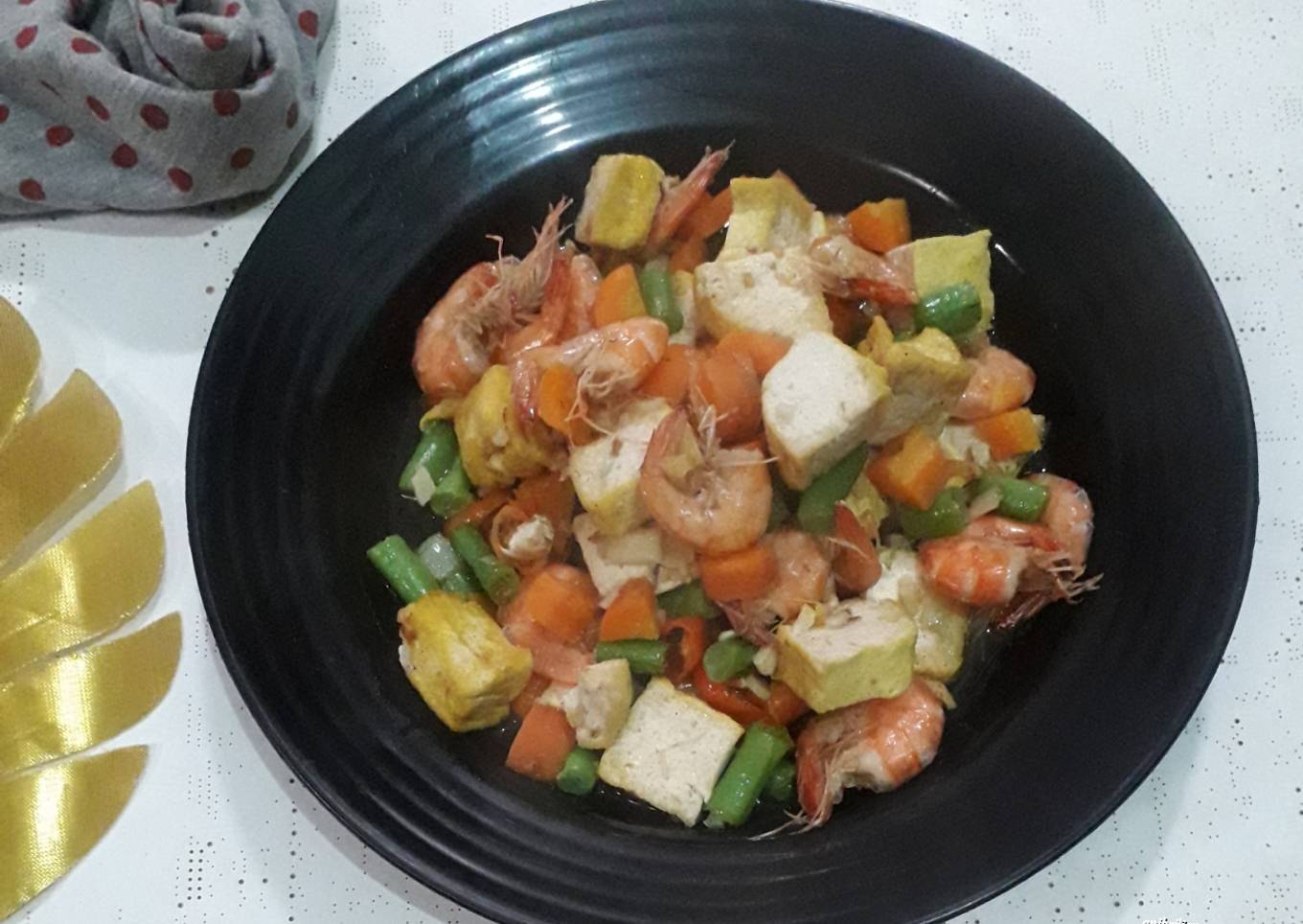 Tumis udang ceria