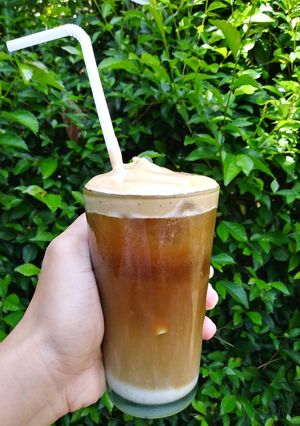 Foto resep Es Kopi Dalgona Gula Merah