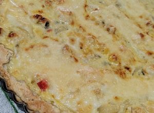 Una foto de Quiche de Pollo Choclo Cebolla 🤤
