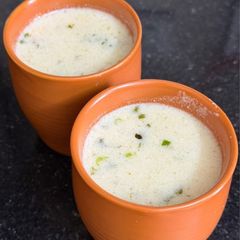 A picture of Bajare Ki Raab (A warm kulhad of Bajre Ki Raab is pure comfort).