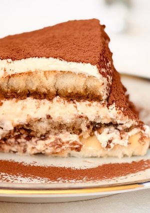 Hình của món 💚 Bánh Tiramisu Không Dùng Lòng Trắng Trứng.