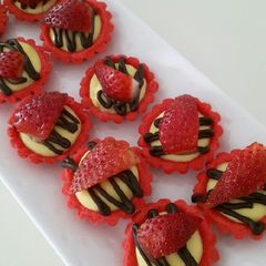 A picture of Mini fruit custard tart.