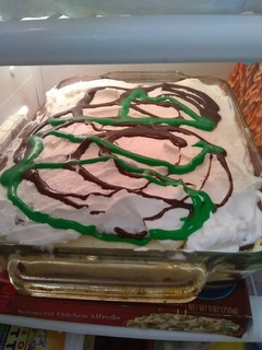A picture of Ice cream cake.
