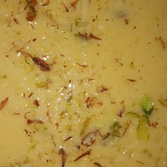 A picture of Kesar fruits custard.