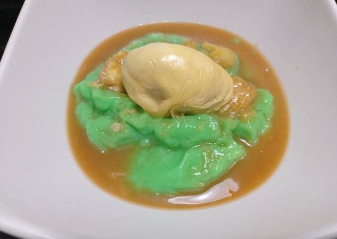 Bagaimana Membuat Bubur Sumsum Kuah Gula Durian, Sempurna