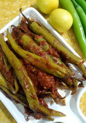 A picture of Hari Mirchon ka Salan.