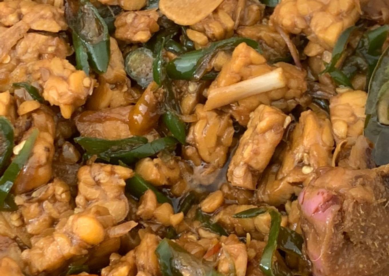 Oseng tempe cabe hijau simple dan enak 🥰