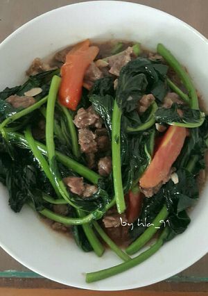 Foto resep cah tiram kailan