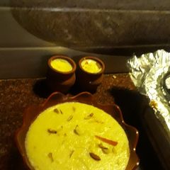 A picture of Raw termic punjabi Rice firni.