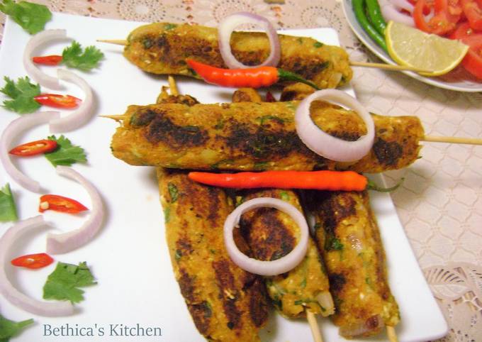 Pan Fried Vegetable Seekh Kebab