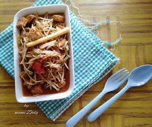 Resep mudah Toge Orek Tempe Pedas Enak Sempurna